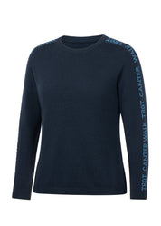 Front view of the Nightfall/Jasper Kerrits Equi Rhythm Crew Neck Sweater on a white background