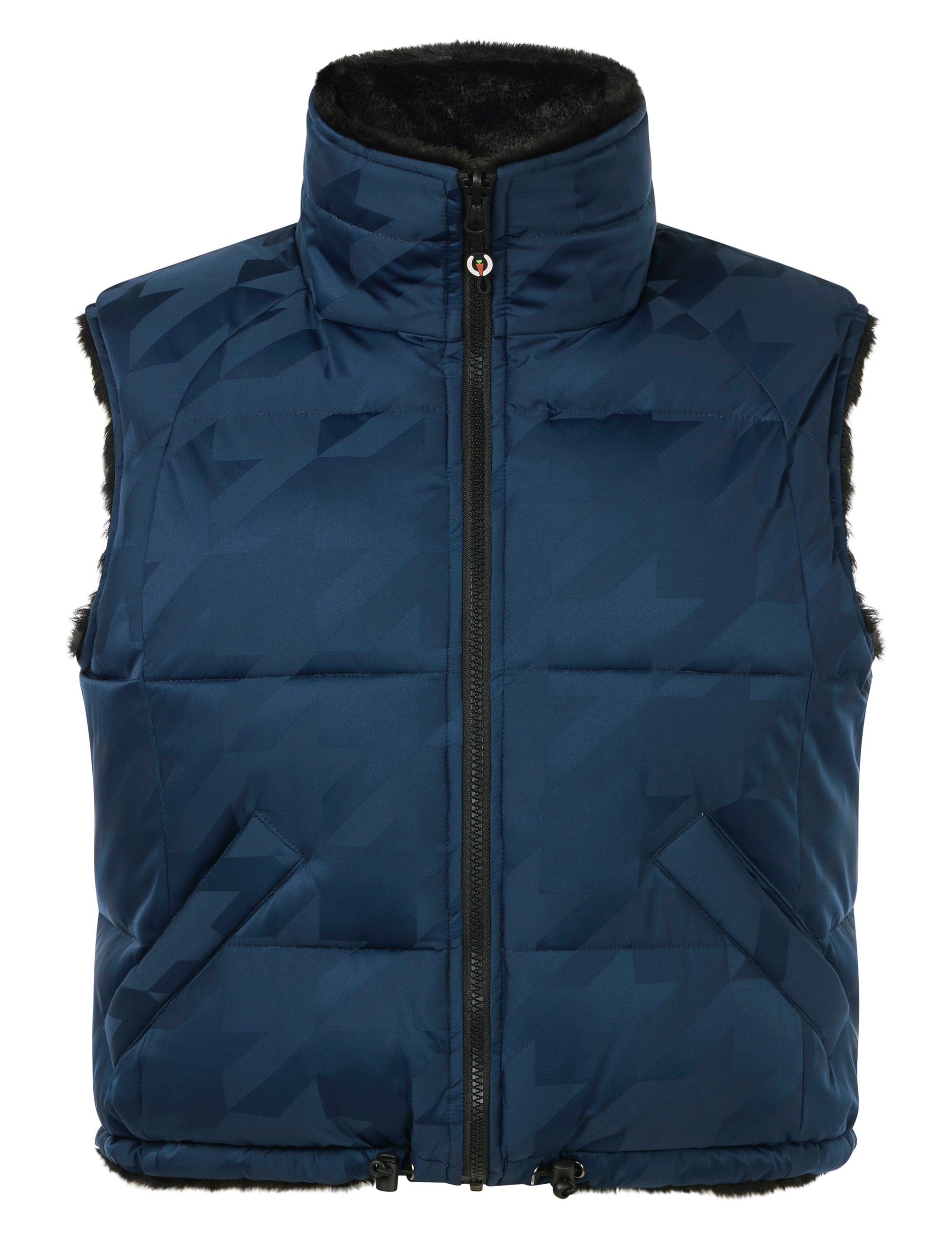 Front view of Nightfall Kerrits Skyline Houndstooth Reversible Vest on a white background