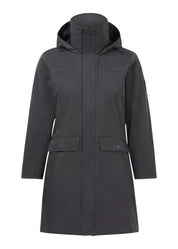 Front view of Carbon Kerrits Weatherlock Three-Quarter Length Jacket on white background
