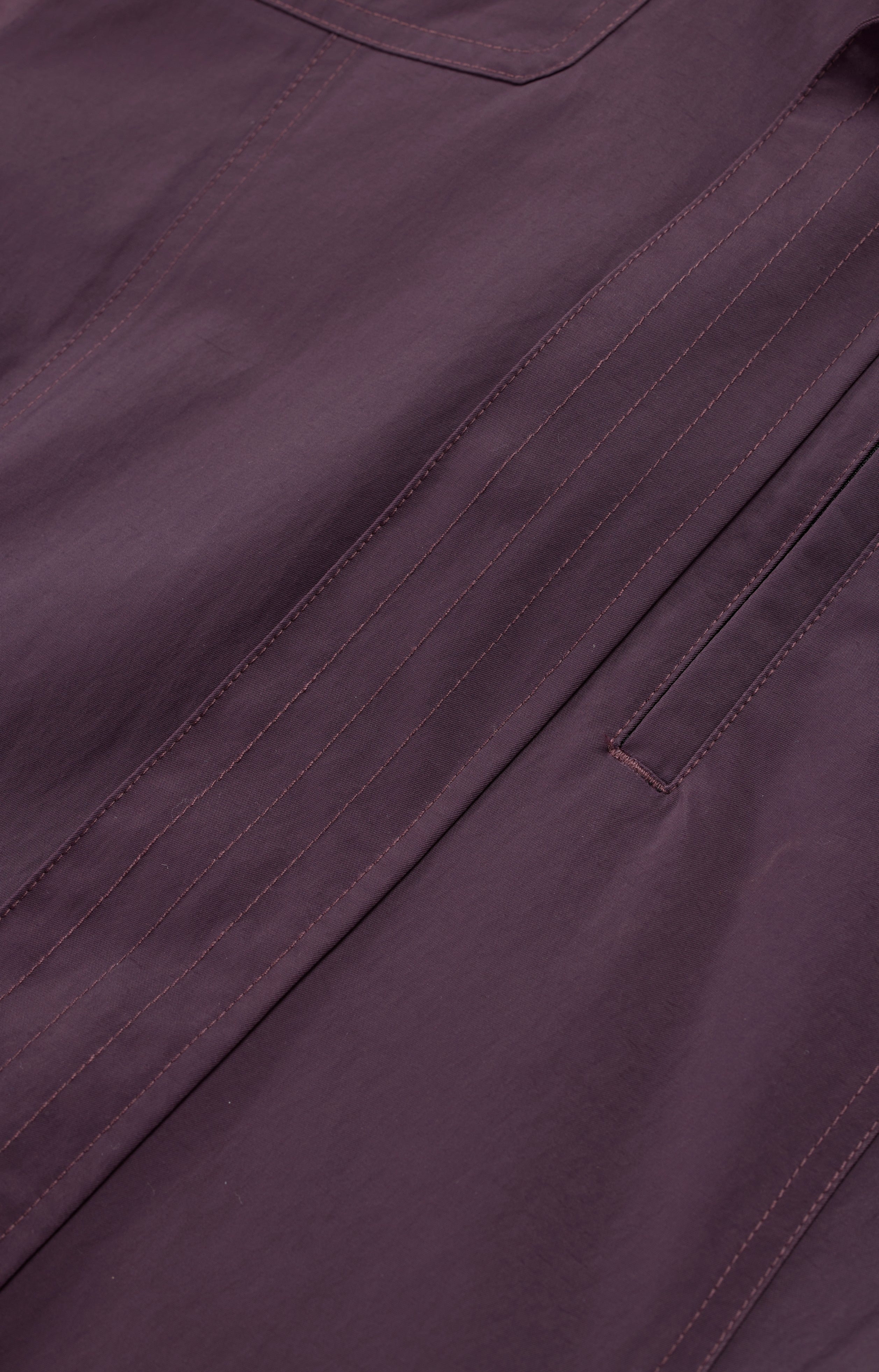 Closeup view of Elderberry Kerrits Weatherlock Three-Quarter Length Jacket