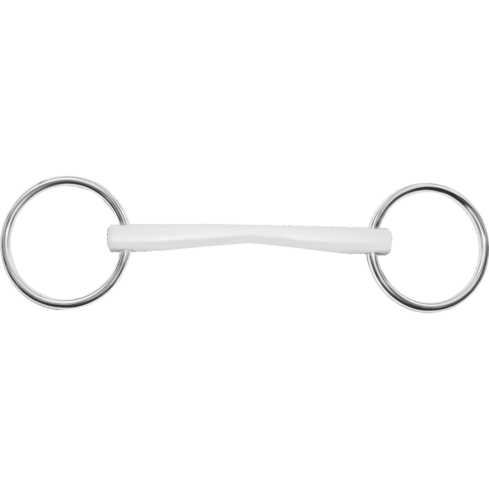 Full view of the Herm Sprenger Duo Loose Ring Bit on a white background