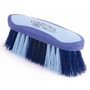 Angled side view of the blue Equestria Sport Dandy Brush on a white background