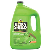 Front view of a gallon jug of Absorbine Ultrashield Green Natural Fly Repellent Spray on a white background