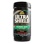 Font view of container of a Horse sized Absorbine UltraShield Fly Mask With Ears