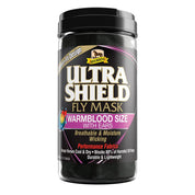 Font view of container of a Warmblood sized Absorbine UltraShield Fly Mask With Ears