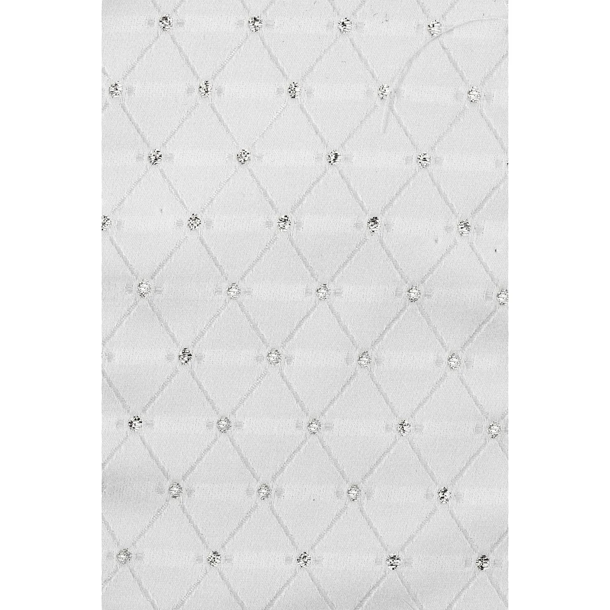 Close-up view of the pattern on the salmesbury white ShowQuest Vintage Stock Tie