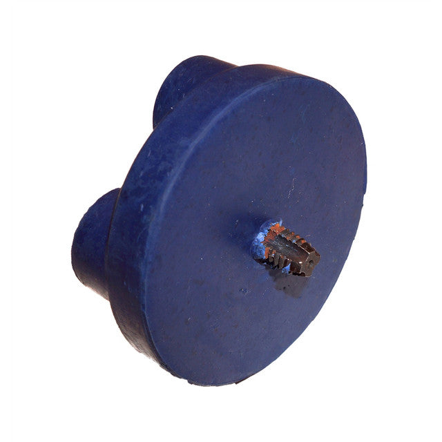 View of the navy blue Nunn Finer Safety Spin Tap on a white background