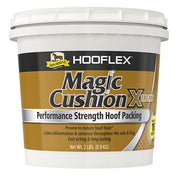 Front view of the 2 lb container of Absorbine Hooflex Magic Cushion Xtreme Hoof Packing on a white background