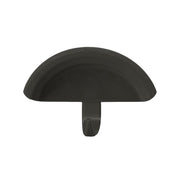 Front view of the black Correct Connect Magnetic Bridle Holder with Hook on a white background