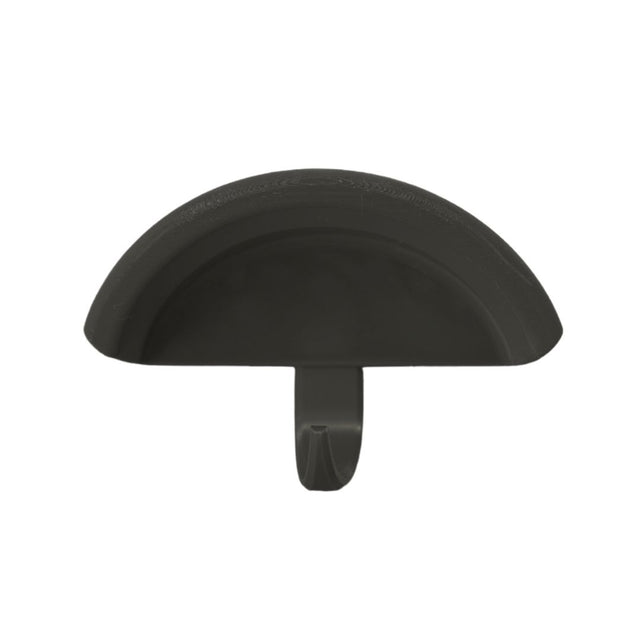 Front view of the black Correct Connect Magnetic Bridle Holder with Hook on a white background