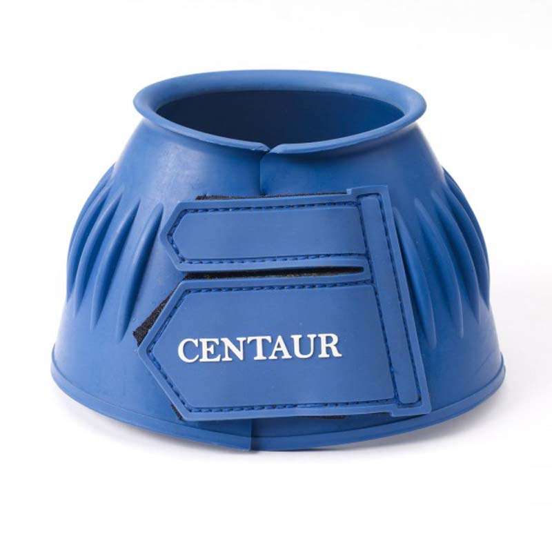 Front view of a royal blue Centaur EcoPure Ribbed Bell Boot on a plain background