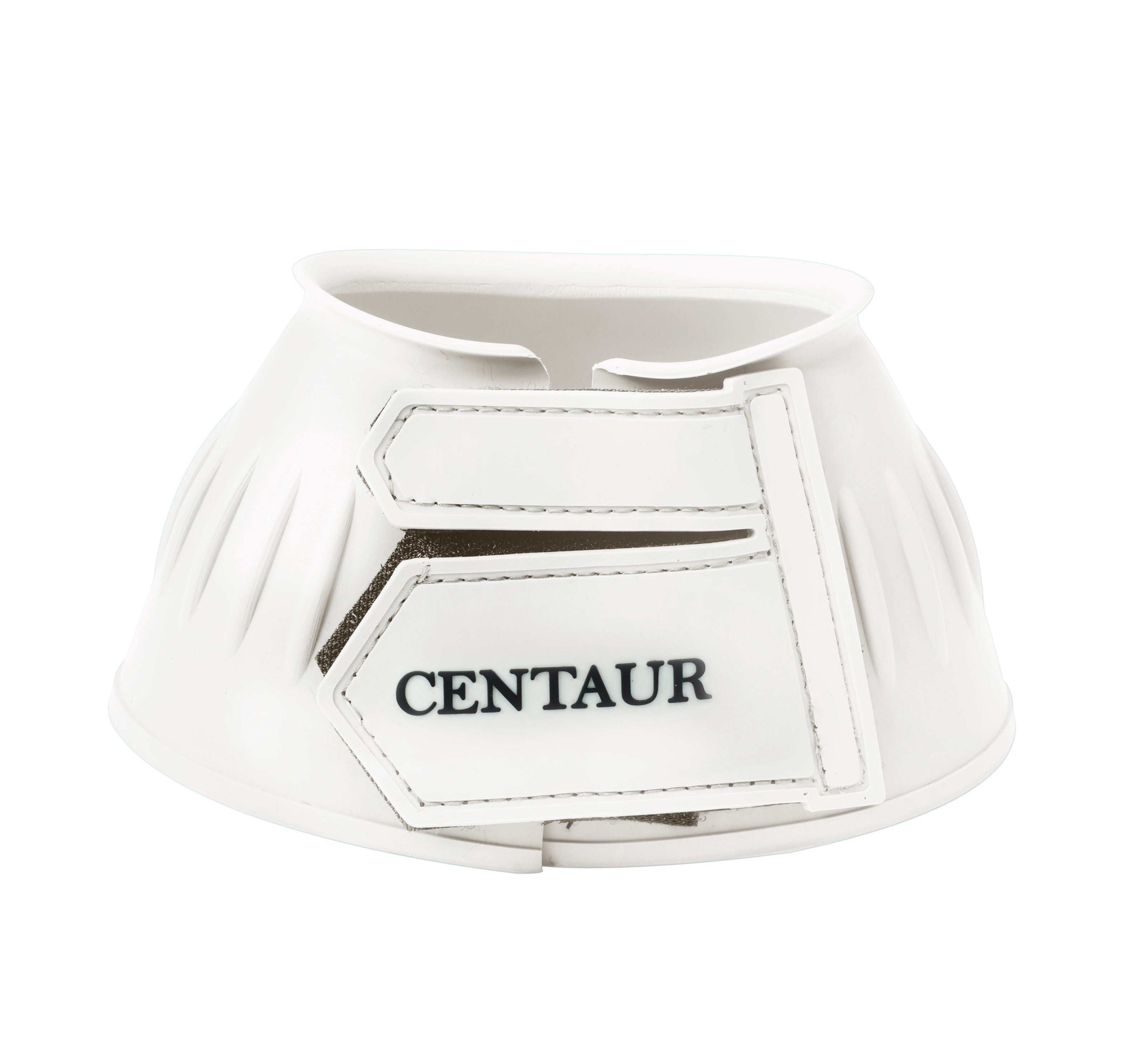 Front view of a white Centaur EcoPure Ribbed Bell Boot on a plain background