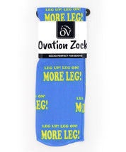 Front view of a package of More Leg Ovation Zocks Boot Socks on a white background
