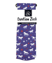 Front view of a package of Stars & Horses Ovation Zocks Boot Socks on a white background