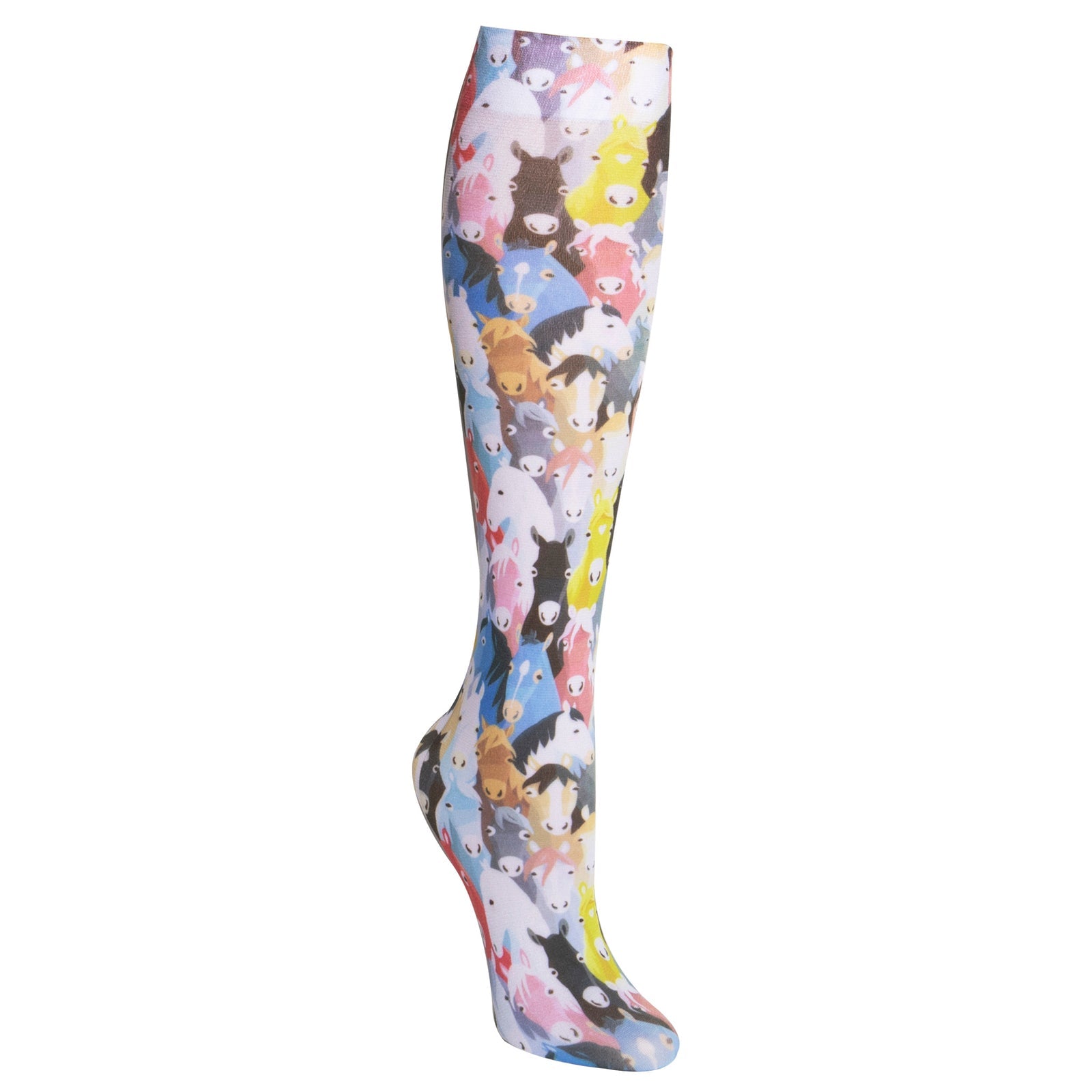 Side view of an OMG Ponies Ovation Zocks Boot Sock on a white background