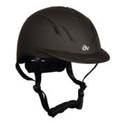 Angled front view of the Ovation Sync Helmet in black
