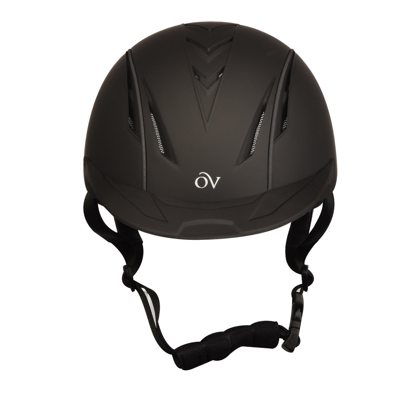 Front view of the Ovation Sync Helmet in black