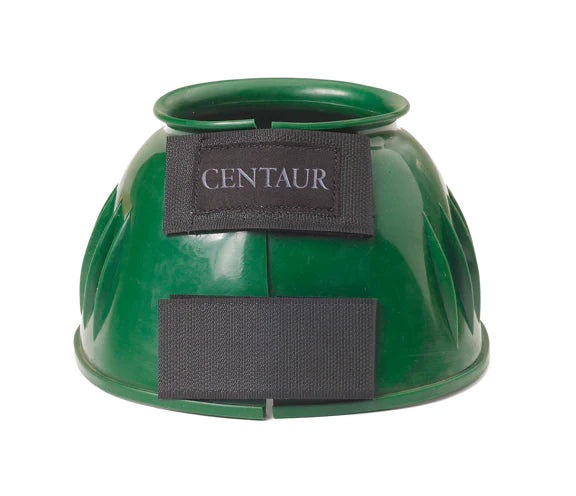 Front view of a green Centaur PVC Bell Boot on a white background