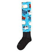 Side view of a Farm Animals Ovation PerformerZ Boot Sock on a white background