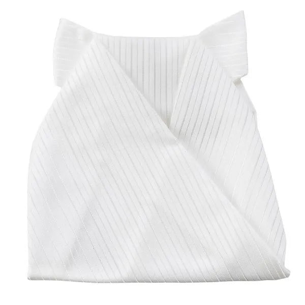 Close-up view of the pattern on the malvern white ShowQuest Vintage Stock Tie
