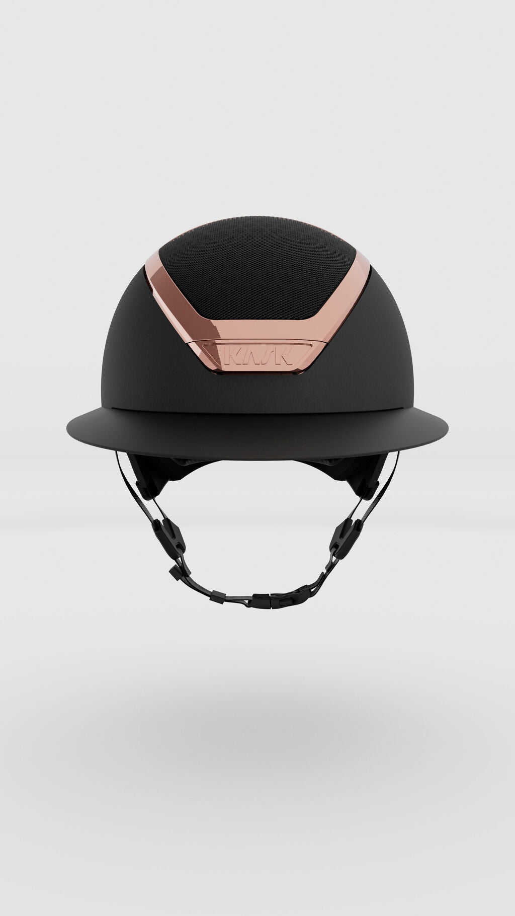 Front view of the black and everyrose KASK Star Lady Chrome on a plain background