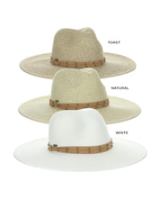 Stacked view of the 3 colors of the Dorfman Milano Misa Hat on a white background