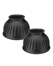 View of a pair of black Centaur EcoPure Pull On Bell Boots on a white background
