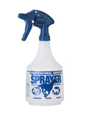 Front view of the blue Little Giant Spray Bottle on a white background