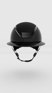 Front view of the black Star Lady Pure Shine Helmet on a plain background