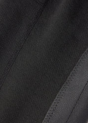 Closeup view of Black Kerrits Fleece Lite II Knee Patch Tight