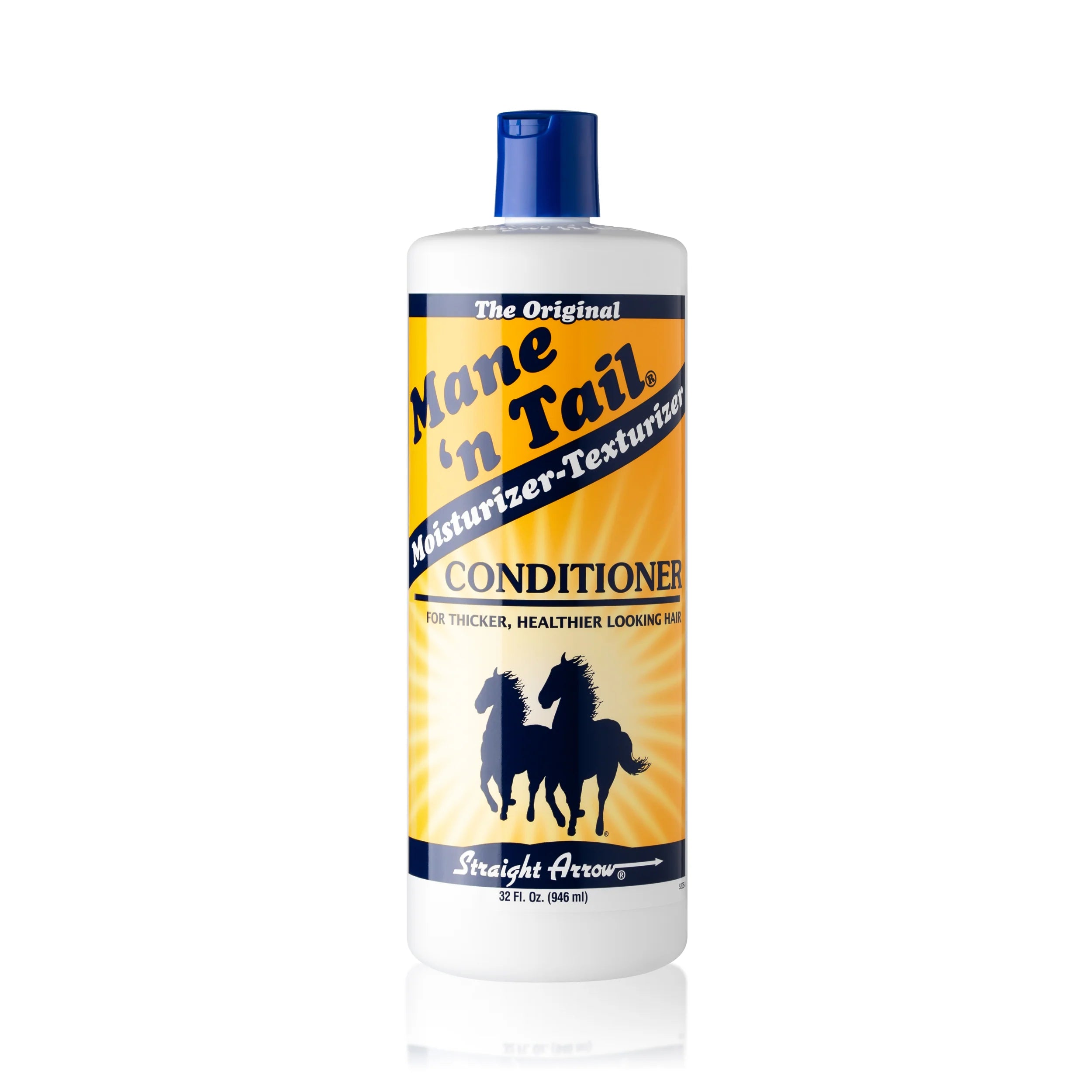 Front view of a 32 oz bottle of Mane 'n Tail Conditioner on a white background