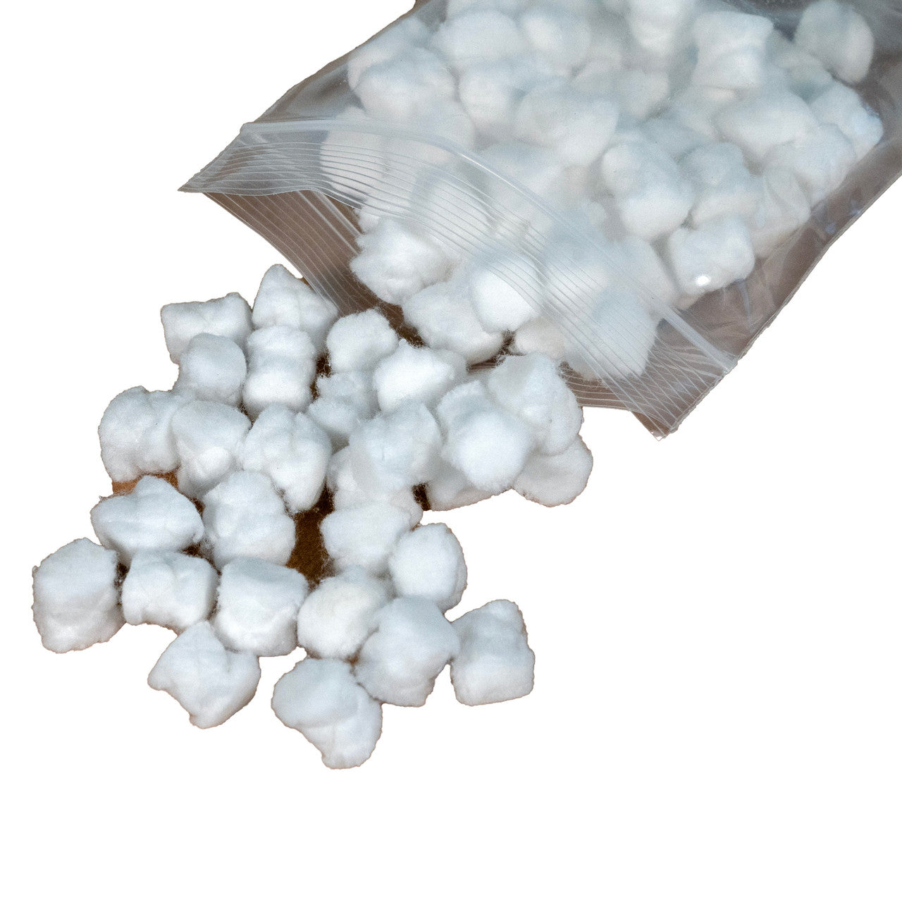 View of an open package of Nunn Finer Cotton Stud Hole Plugs on a white background