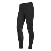 Angled front view of the black Kerrits Kids Fleece Lite II Knee Patch Tight on a white background