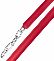 View of the red Jacks Stall Chain on a white background