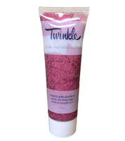 View of a 4 oz tube of hot pink Twinkle Mane & Tail Glitter Gel on a white background
