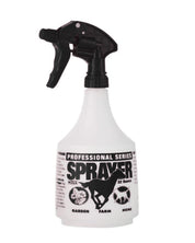 Front view of the black Little Giant Spray Bottle on a white background