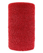 Front view of the red Coflex Vet Bandage on a white background