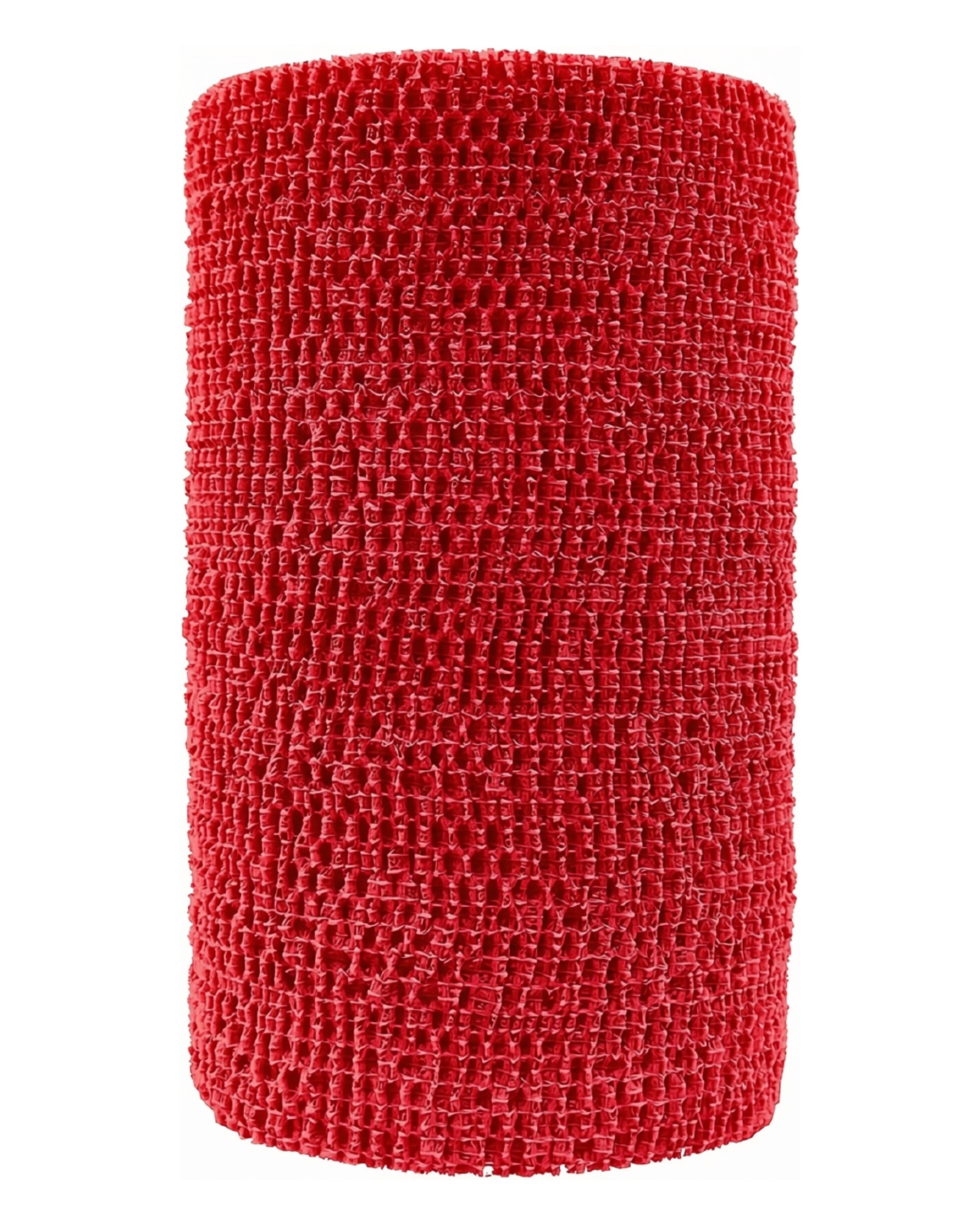 Front view of the red Coflex Vet Bandage on a white background