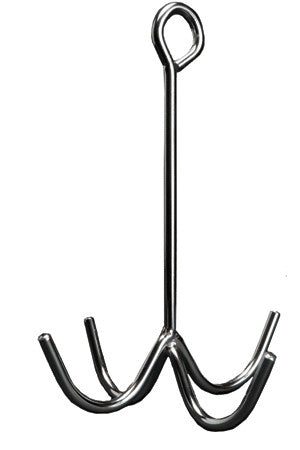 Full view of the Jacks 4 Prong Cleaning Hook on a white background