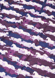 Close-up view of the fabric on the purple Kerrits Kids EquiBreeze Ice Fil Short Sleeve Print Shirt