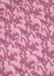 Close-up view of the fabric on the pink Kerrits Kids EquiBreeze Ice Fil Short Sleeve Print Shirt