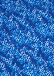 Close up of the pattern on the Kids EquiBreeze Ice Fil Short Sleeve Shirt in the color Oasis Lucky Cascade