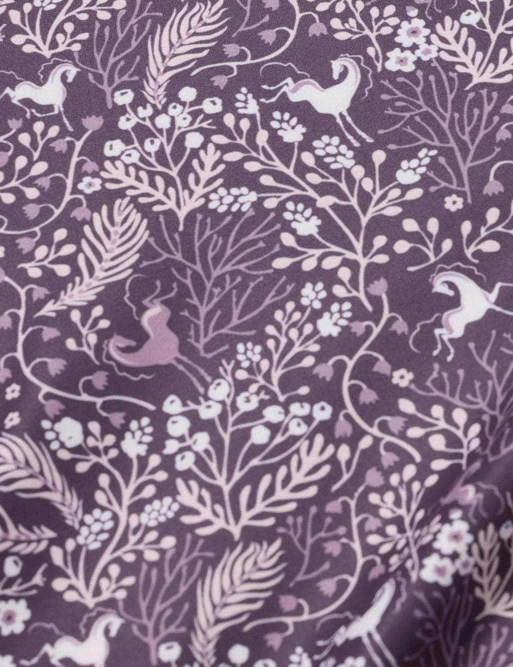 Closeup view of Elderberry Fantasy Fillies Kerrits Kids Traverse Quarter Zip Fleece Tech Top