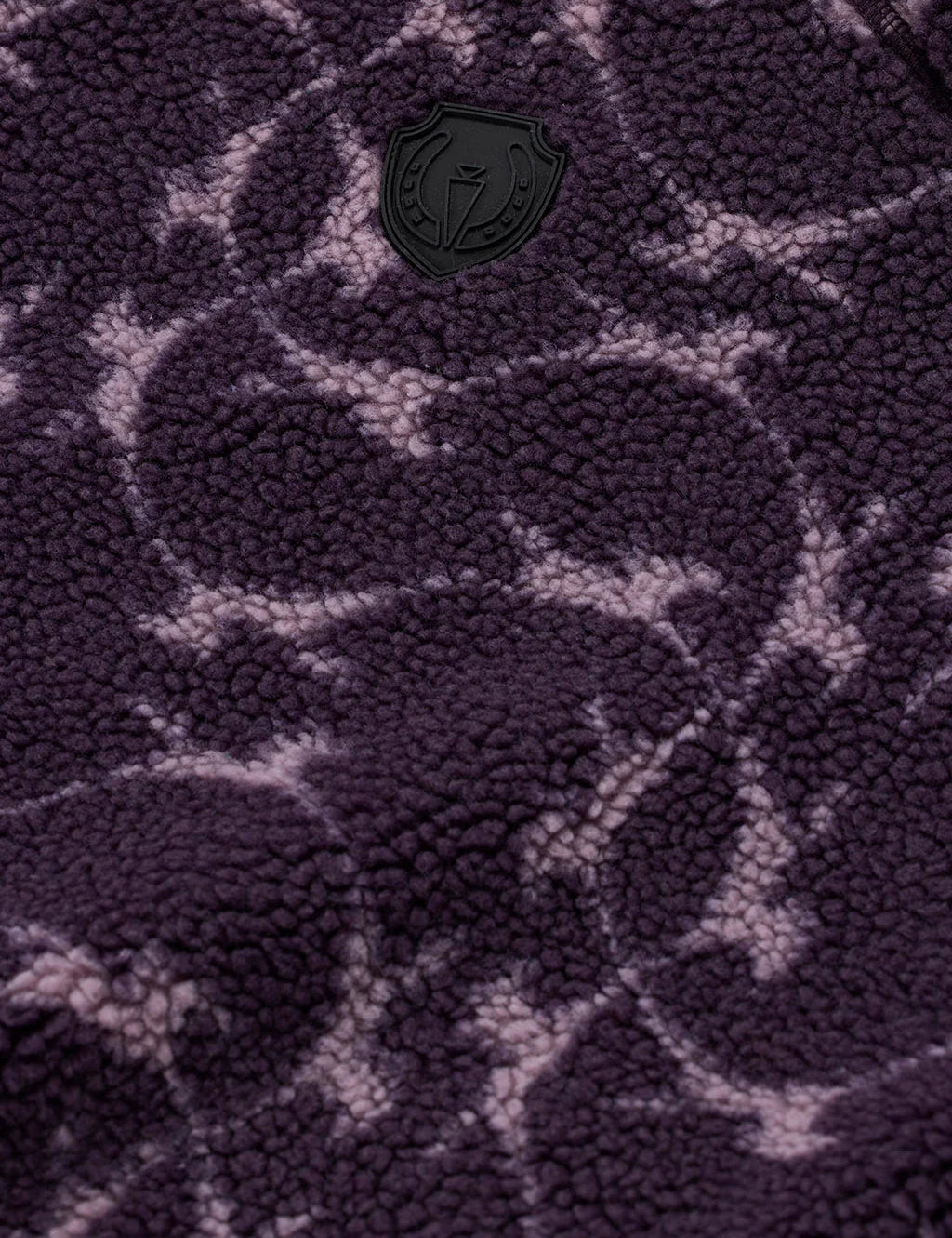 Back closeup view of Elderberry Kerrits Kids Berber Flying Horse Jacket