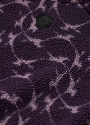 Back closeup view of Elderberry Kerrits Kids Berber Flying Horse Jacket