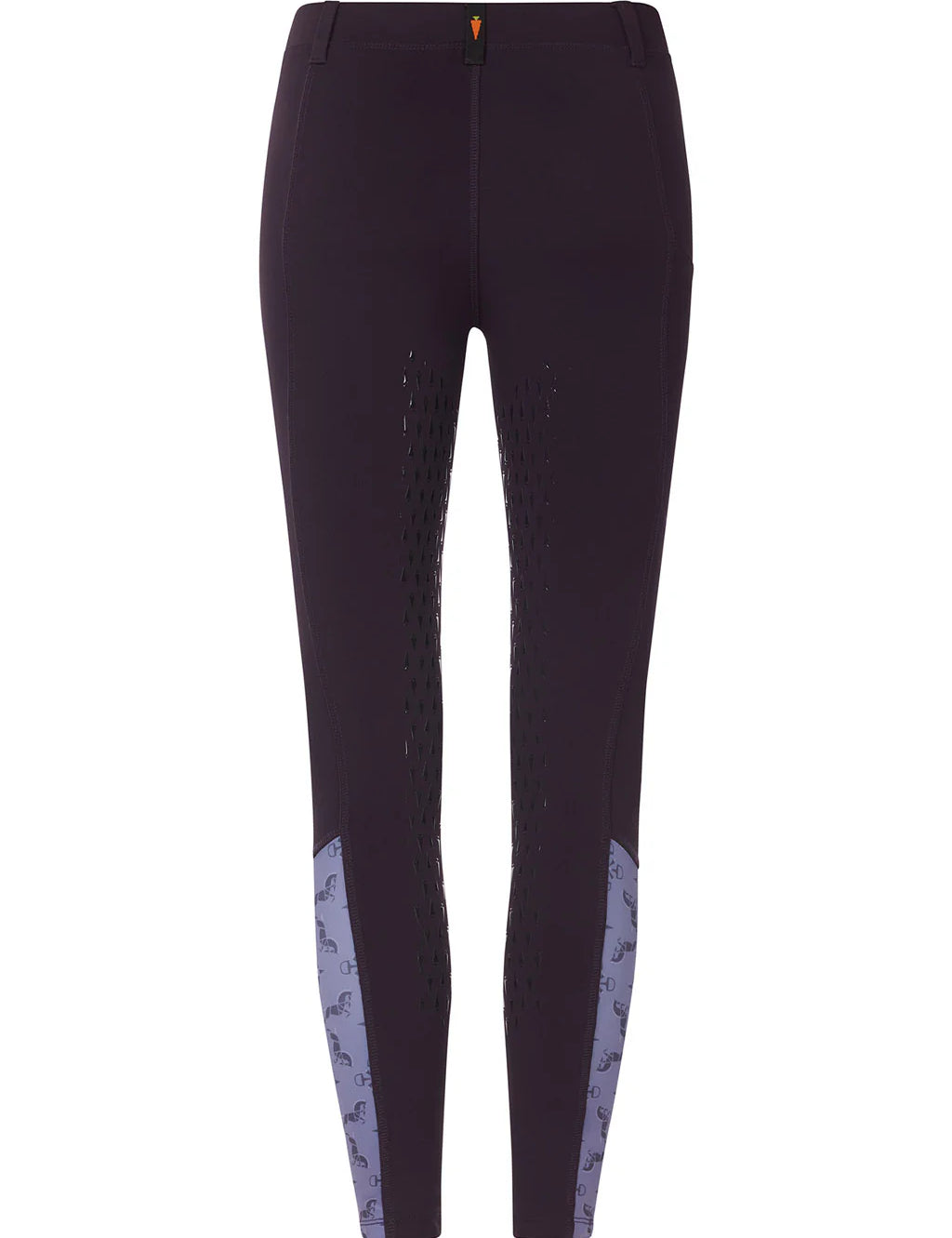 Back view of the purple Kerrits Kids Thermo Tech Full Leg Tight on a white background