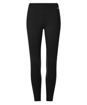 Front view of the black Kerrits Kids Fleece Lite II Knee Patch Tight on a white background