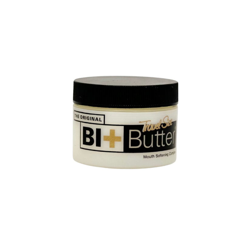 Front view of a 1 oz jar of The Original Bit Butter on a white background