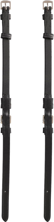 Back view of the black Aramas Cheek Piece 5/8" with Buckle Ends on a white background