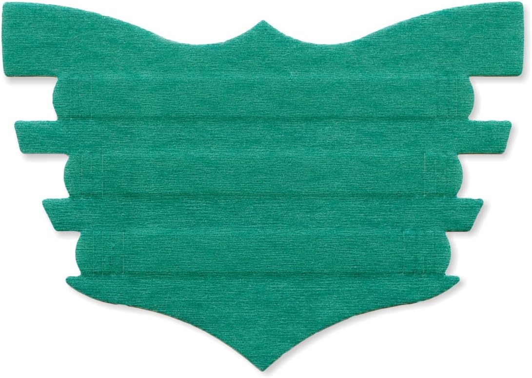 Front view of the Flair Equine Nasal Strips in green on a white background